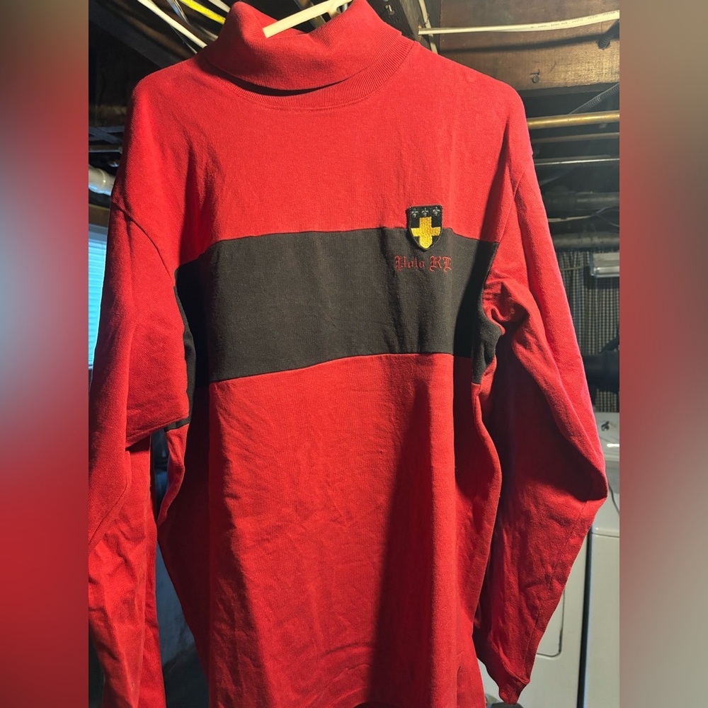 Polo Ralph Lauren Vintage 90’s Ski Crest Turtleneck Sz L